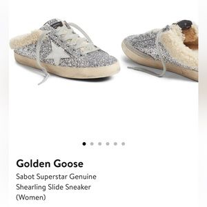 Golden Goose Glitter Shearling Slides